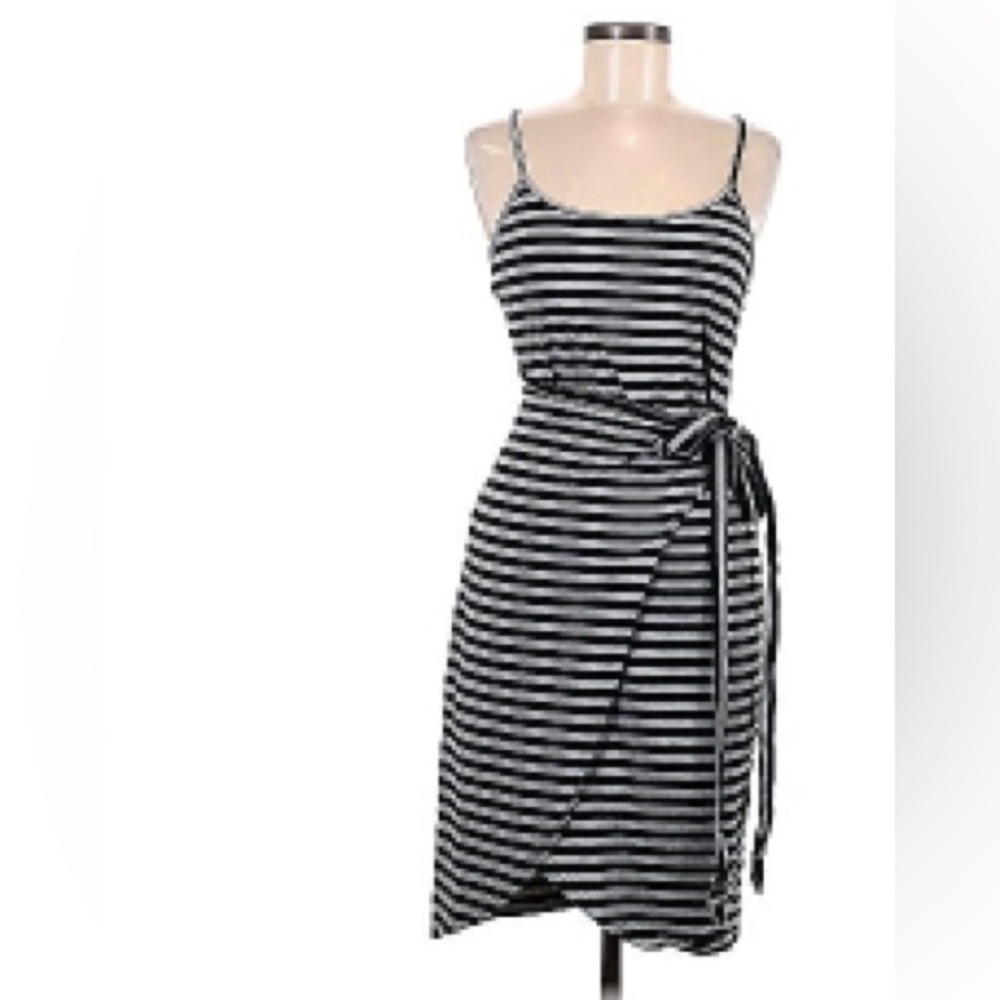 Black and White Striped Women's Dress